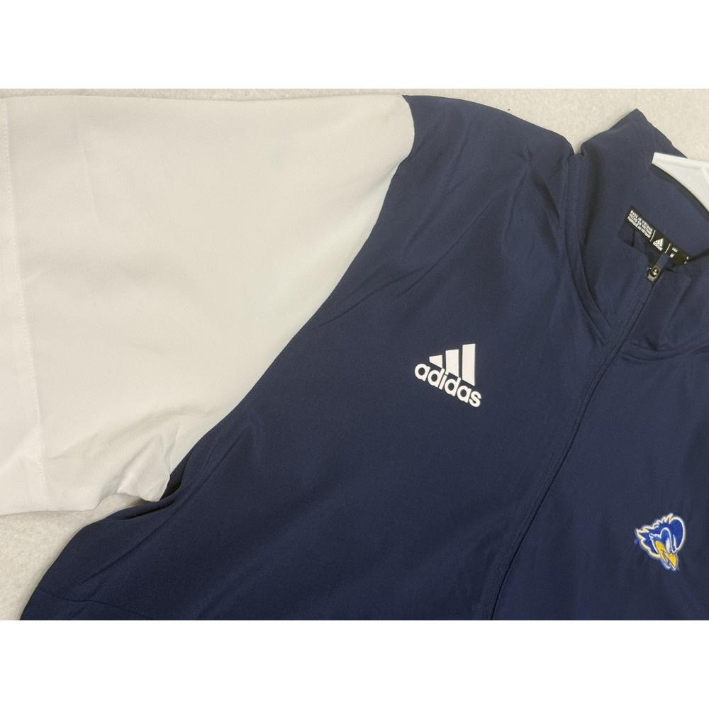 Delaware Blue Hens adidas Mens Stadium 1/4 zip  blue shirt size M New - Picture 2 of 8